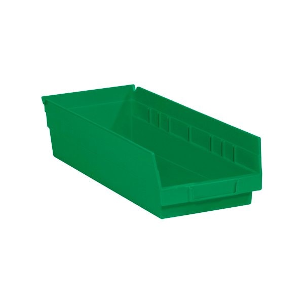 Bsc Preferred 17-7/8 x 6 5/8 x 4'' Green Plastic Shelf Bin Boxes, 20PK BUY00013205 - main